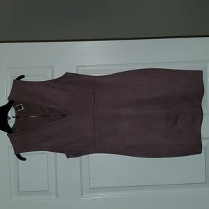 Suede sleeveless dress
